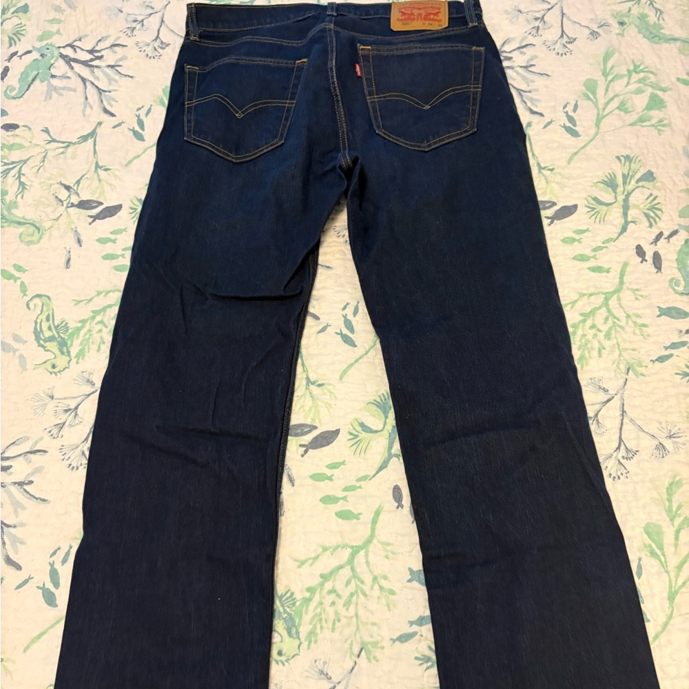 Levi’s 505 Dark Blue Men's Denim Jeans never worn, size 32’ 34’